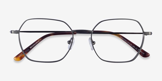 Kingston Gunmetal TitaniumEyeglass Frames from EyeBuyDirect, Closed View