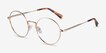 Jonah Gold TitaniumEyeglass Frames from EyeBuyDirect, Angle View