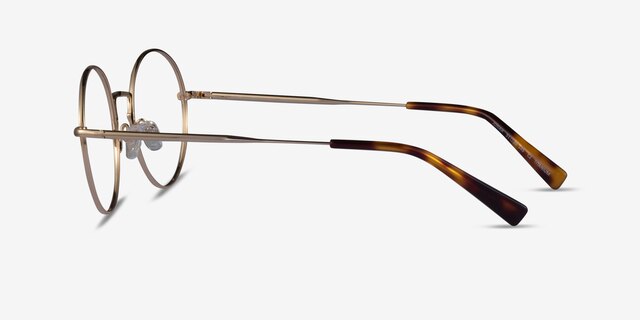 Jonah Gold TitaniumEyeglass Frames from EyeBuyDirect, Side View