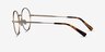 Jonah Gold TitaniumEyeglass Frames from EyeBuyDirect, Side View