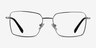 Caspian Silver TitaniumEyeglass Frames from EyeBuyDirect, Front View