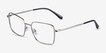 Caspian Silver TitaniumEyeglass Frames from EyeBuyDirect, Angle View