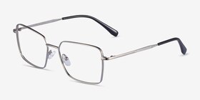Caspian Argenté Titanium Montures de lunettes de vue d'EyeBuyDirect, Vue d'Angle