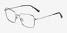 Caspian Silver TitaniumEyeglass Frames from EyeBuyDirect, Angle View