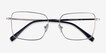 Caspian Silver TitaniumEyeglass Frames from EyeBuyDirect, Closed View