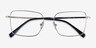 Caspian Silver TitaniumEyeglass Frames from EyeBuyDirect, Closed View