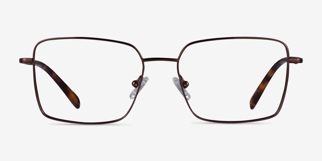 Caspian Coffee TitaniumEyeglass Frames from EyeBuyDirect, Front View