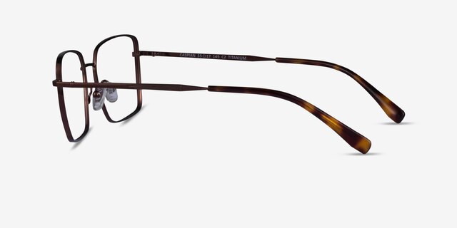 Caspian Coffee TitaniumEyeglass Frames from EyeBuyDirect, Side View