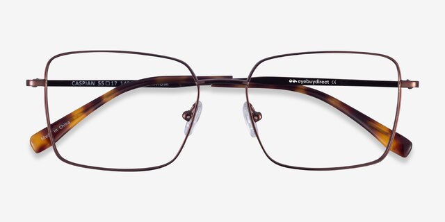 Caspian Coffee TitaniumEyeglass Frames from EyeBuyDirect, Closed View