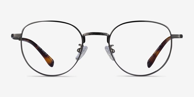Scottie Gunmetal TitaniumEyeglass Frames from EyeBuyDirect, Front View