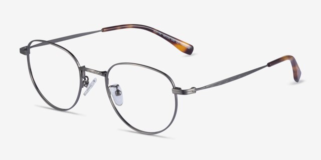 Scottie Gunmetal TitaniumEyeglass Frames from EyeBuyDirect, Angle View