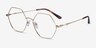 Esto Gold TitaniumEyeglass Frames from EyeBuyDirect, Angle View