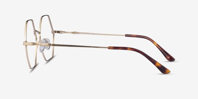 Esto Gold TitaniumEyeglass Frames from EyeBuyDirect, Side View