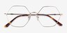 Esto Gold TitaniumEyeglass Frames from EyeBuyDirect, Closed View