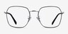 Cassel Black Silver TitaniumEyeglass Frames from EyeBuyDirect, Front View