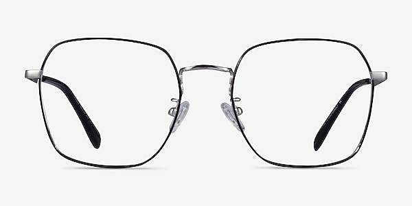Cassel Black Silver Titanium Eyeglass Frames