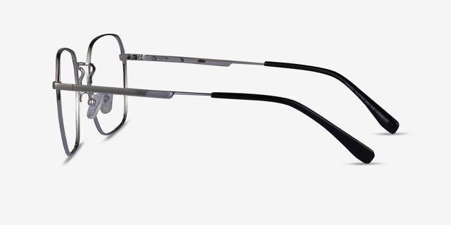 Cassel Black Silver TitaniumEyeglass Frames from EyeBuyDirect, Side View
