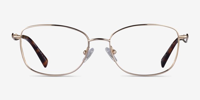 Dianele Gold TitaniumEyeglass Frames from EyeBuyDirect, Front View