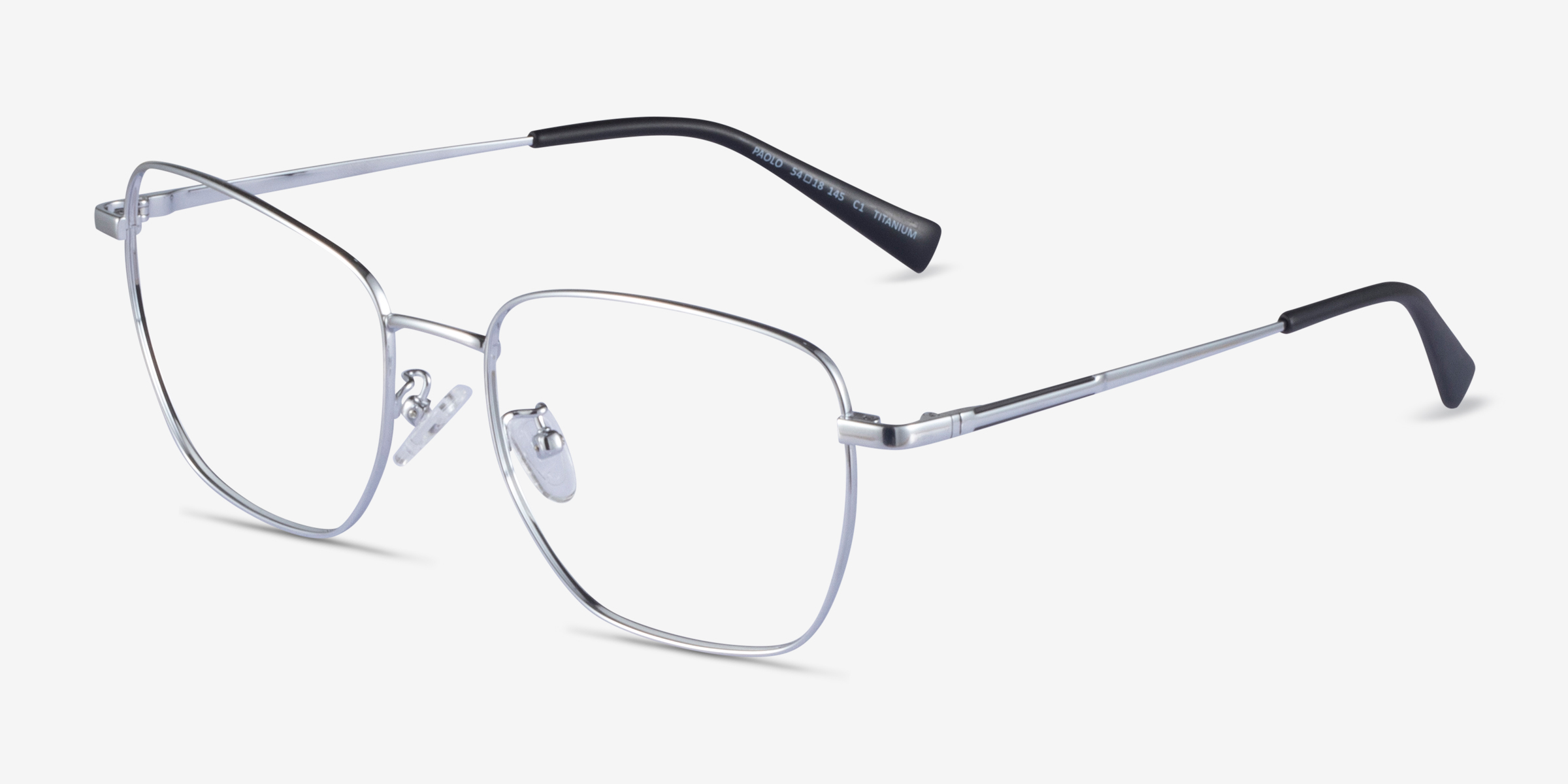 Paolo Square Gunmetal Glasses For Men Eyebuydirect 