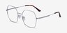 Elixir Silver TitaniumEyeglass Frames from EyeBuyDirect, Angle View