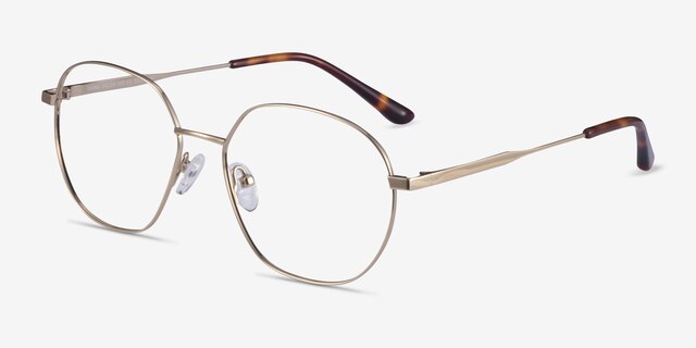 Diana Gold TitaniumEyeglass Frames from EyeBuyDirect, Angle View