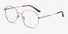 Diana Gold TitaniumEyeglass Frames from EyeBuyDirect, Angle View