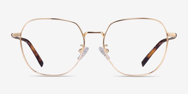 Alphabet Gold TitaniumEyeglass Frames from EyeBuyDirect, Front View