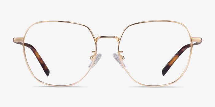 Alphabet Gold Titanium Eyeglass Frames from EyeBuyDirect