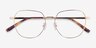 Alphabet Gold TitaniumEyeglass Frames from EyeBuyDirect, Closed View