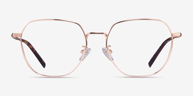 Alphabet Rose Gold TitaniumEyeglass Frames from EyeBuyDirect, Front View