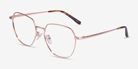 Alphabet Or rose Titanium Montures de lunettes de vue d'EyeBuyDirect, Vue d'Angle