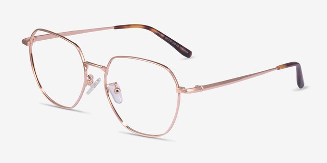 Alphabet Rose Gold TitaniumEyeglass Frames from EyeBuyDirect, Angle View