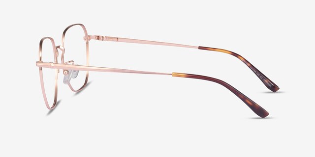 Alphabet Rose Gold TitaniumEyeglass Frames from EyeBuyDirect, Side View