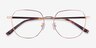 Alphabet Rose Gold TitaniumEyeglass Frames from EyeBuyDirect, Closed View