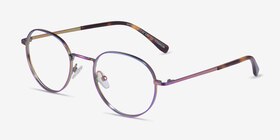 Antone Arc-en-ciel Titanium Montures de lunettes de vue d'EyeBuyDirect, Vue d'Angle