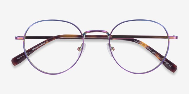 Antone Rainbow TitaniumEyeglass Frames from EyeBuyDirect, Closed View