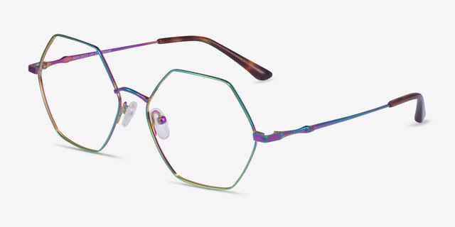 Esto Rainbow TitaniumEyeglass Frames from EyeBuyDirect, Angle View