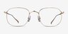 Linus Gold TitaniumEyeglass Frames from EyeBuyDirect, Front View