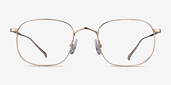 Linus Gold Titanium Eyeglass Frames