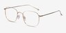 Linus Gold TitaniumEyeglass Frames from EyeBuyDirect, Angle View