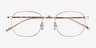 Linus Gold TitaniumEyeglass Frames from EyeBuyDirect, Closed View
