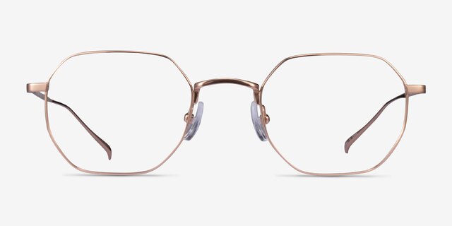 Virgil Rose Gold TitaniumEyeglass Frames from EyeBuyDirect, Front View