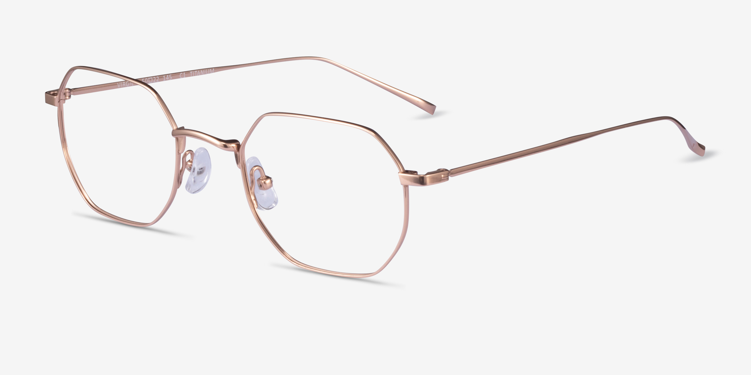 Virgil Geometric Rose Gold Full Rim Eyeglasses Eyebuydirect