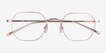 Virgil Rose Gold TitaniumEyeglass Frames from EyeBuyDirect, Closed View