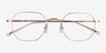 Virgil Rose Gold TitaniumEyeglass Frames from EyeBuyDirect, Closed View