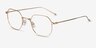 Virgil Gold TitaniumEyeglass Frames from EyeBuyDirect, Angle View