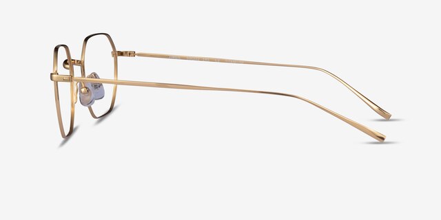 Virgil Gold TitaniumEyeglass Frames from EyeBuyDirect, Side View