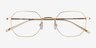 Virgil Gold TitaniumEyeglass Frames from EyeBuyDirect, Closed View