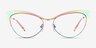 Valerie Rainbow TitaniumEyeglass Frames from EyeBuyDirect, Front View