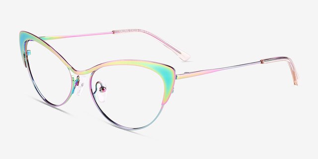 Valerie Rainbow TitaniumEyeglass Frames from EyeBuyDirect, Angle View
